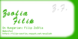 zsofia filip business card